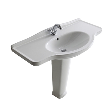 Klassisk håndvask 110x54 på søjle til klassisk badeværelse